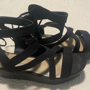 Elegant Black Strappy Sandals